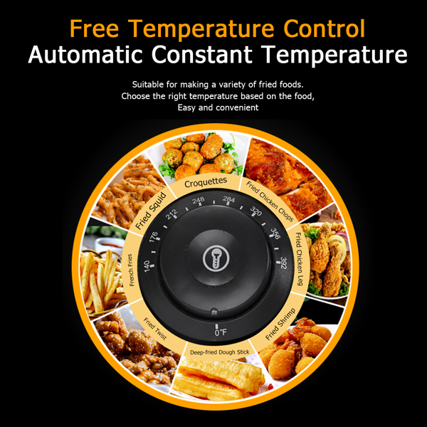 【同款编码：20073155】美规 EH81 110V 2500 11.4QT/10.8L 电炸锅 银色 不锈钢 单缸/调温/ETL电源线-7