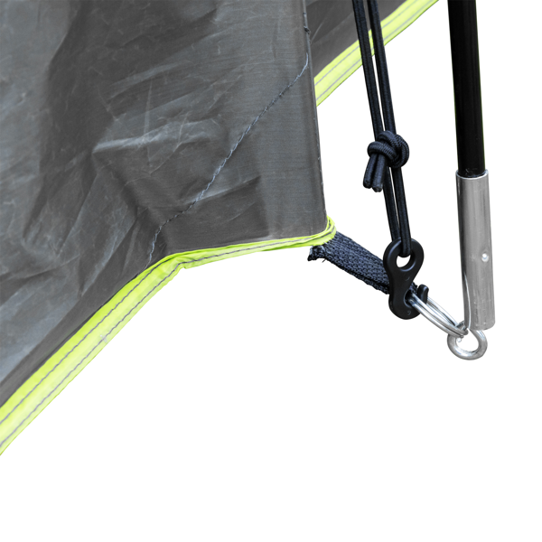 10人 深灰色 三室 露营帐篷 涤纶布 玻璃纤维杆 522*260*210cm 家庭帐篷 N001 -19