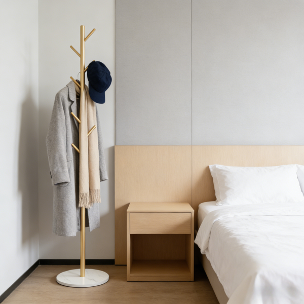 Clothing Rack, Golden Metal Freestanding Heavy Duty Clothes Rack with Marble Base, Multipurpose Garment Hanger for Bedroom, Hat, Scarf, Jacket,-10