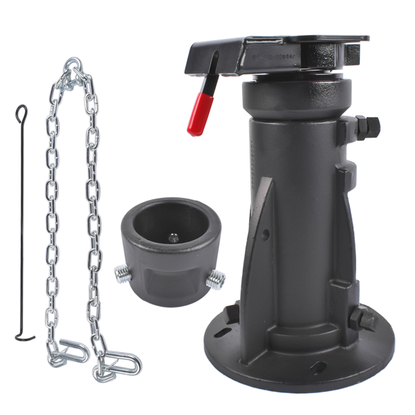 房车牵引座 12" to 16" Adjustable Cushioned 5th-Wheel-to-Gooseneck Adapter 20,000 lb for RV Trailer Camper #C5G1216-8