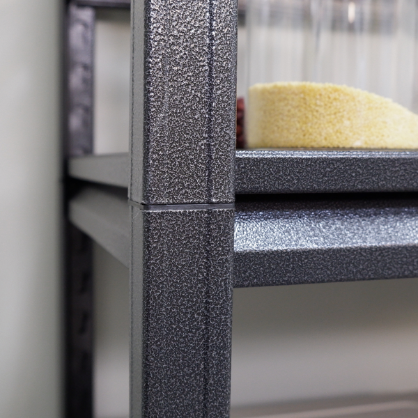 两层金属储物架，5-10 加仑鱼缸架，三层小型爬行动物架，适合家庭办公，19.70 英寸长 x 13.77 英寸宽 x 31.50 英寸高，黑色，需要组装-11