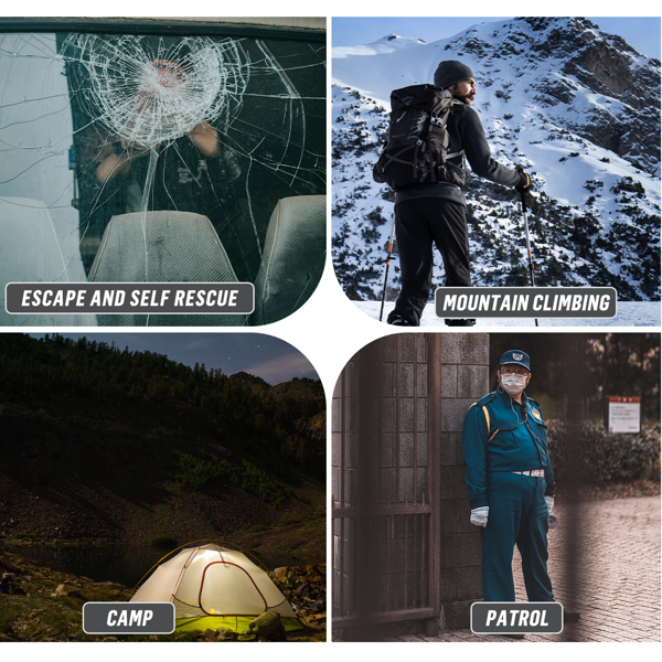 3模式USB充电LED手电筒徒步安全手电筒露营户外手电筒套装-9