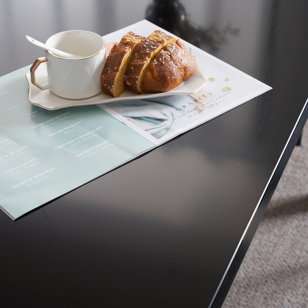 4pcs 高靠背横线缝纫装饰 PU革 餐椅 圆管 黑色 N201（替换编码：13028198-18410366）-23