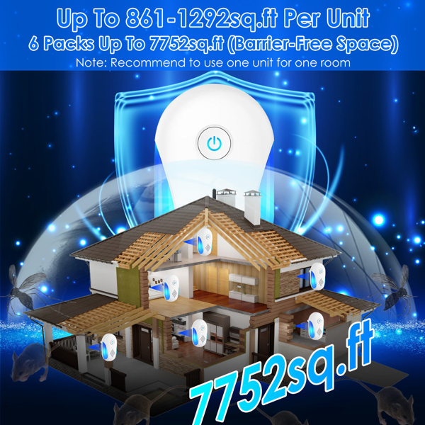 （自提可发加拿大，temu&tk下自提单）6件装超声波驱虫器，广覆盖双频驱虫，适用于家庭、公寓、酒店、办公室及厨房-4