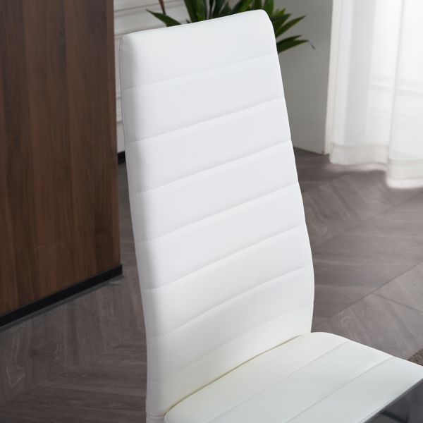 4pcs 高靠背横线缝纫装饰 PU革 餐椅 圆管 黑色 N201（替换编码：13028198-18410366）-72