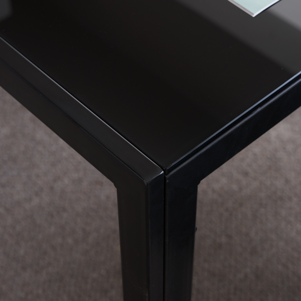 4pcs 高靠背横线缝纫装饰 PU革 餐椅 圆管 黑色 N201（替换编码：13028198-18410366）-9