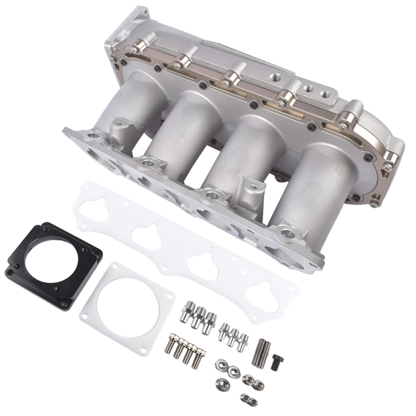 进气歧管 Silver Ultra Race Intake Manifold Kit Replacement for Honda Civic Si 2002-2005, Acura RSX 2002-2006, TSX 2004-2006 K20 K20A2-4