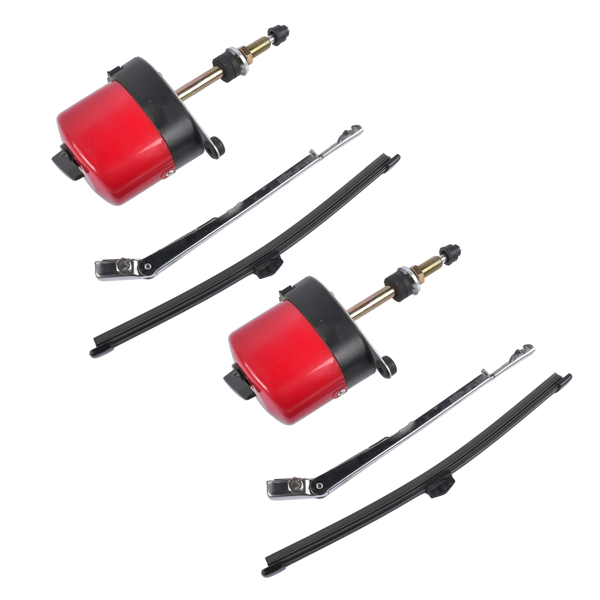 改装雨刮电机套件 Red Windshield Wiper Motor Kit Street Hot Rod Universal Boat Fit for Chevy Fit for Jeep-5