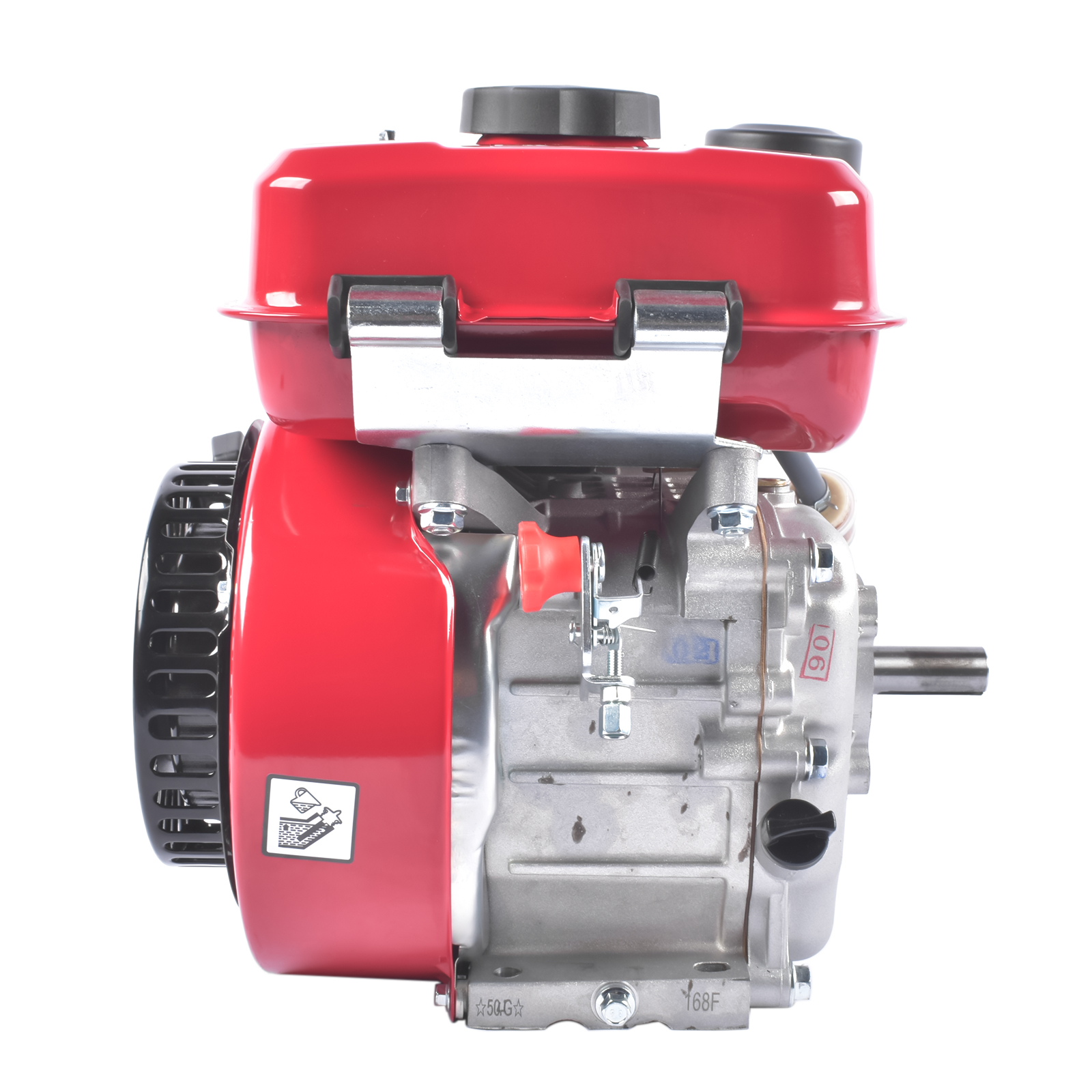 3HP 4-stroke Heavy Duty Single Cylinder Diesel Motor Engine 196CC/2200W (Red)