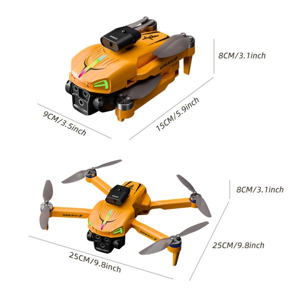 GD83 Drone Is Equipped with Dual Cameras, Powerful Brushless Motor,Light Flow Positioning, , Foldable Aerial Photography Drone-2