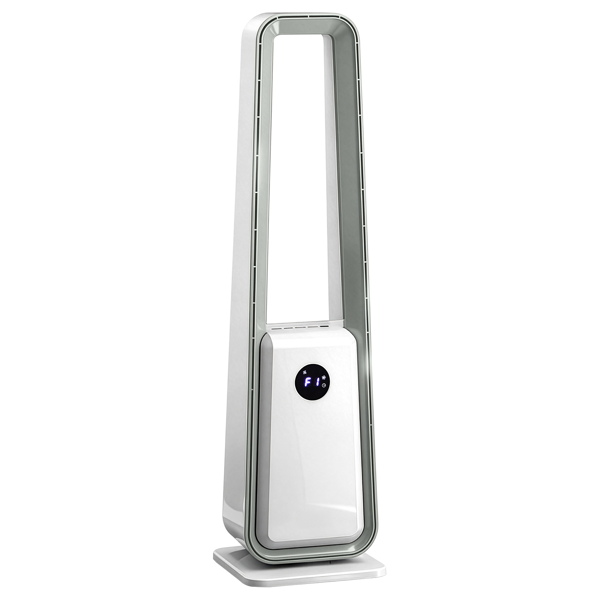 美规 HTY2204 无叶扇 110V 36W 35inch 无叶风扇 带LED电子屏 带黑边遥控器  塑料 铝电机 白色 3档风速 12H定时 3种模式 左右摆风 净化空气  梯形-4