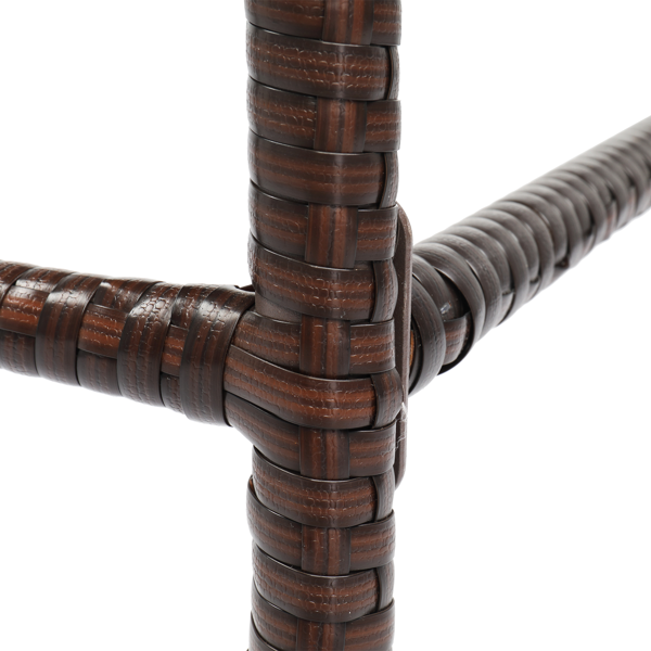 2pcs 棕色渐变 编藤吧椅-18