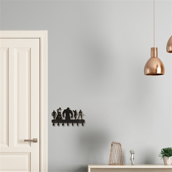 CIFbuy美人鱼主题壁挂钩组，厨房浴室卧室玄关装饰金属挂钩，耐用挂物架可挂毛巾钥匙外套帽子杯子，可爱家居装饰女性青少年独特暖房礼物（TikTok、temu下自提）-5