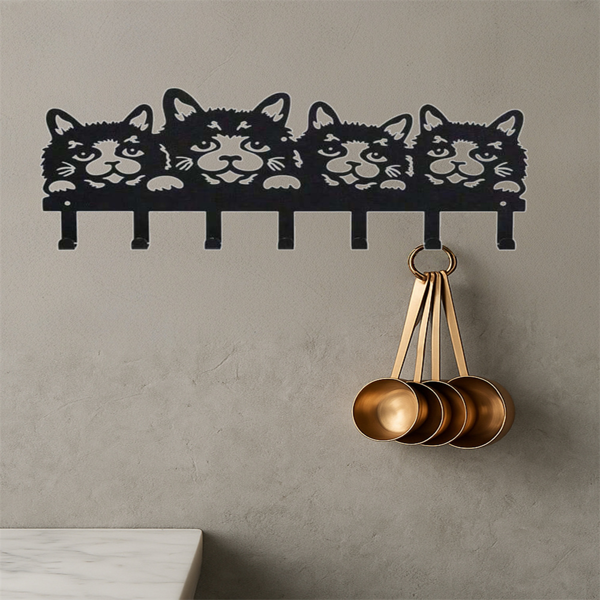 CIFbuy可爱猫爪壁挂钩 5件套 节省空间的家居收纳装饰（TikTok、temu下自提）-2