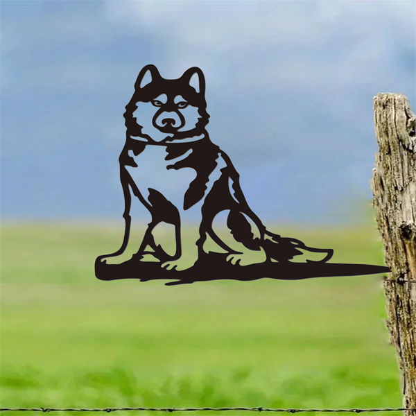 CIFbuy 乡村风格农舍铁制狗猫肖像立体墙饰，适用于室内和室外装饰（可在TikTok、temu平台自提）-5