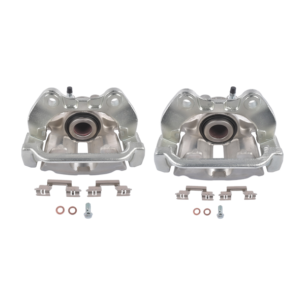 刹车钳 Rear Left and Right Brake Caliper with Bracket Fit for Chevy Astro GMC Safari Yukon Silver 2Pcs-4