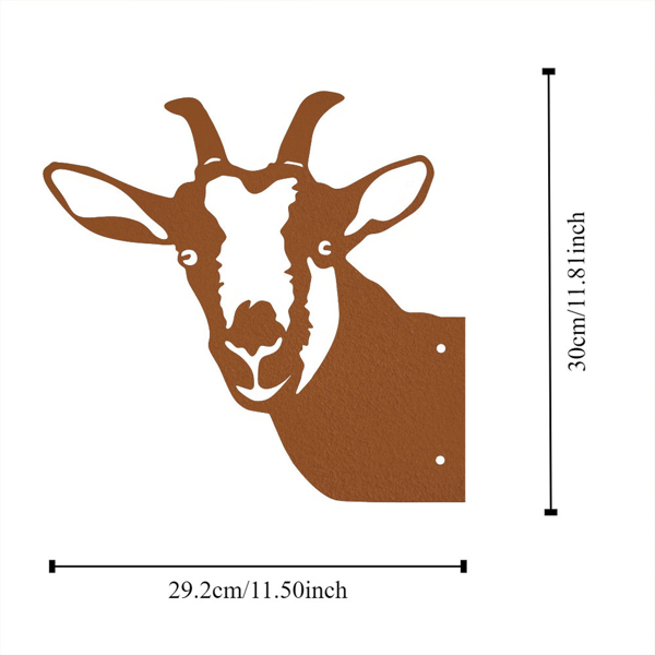 CIFbuy创意刺绣奶牛壁挂 花园庭院草坪装饰 乡村动物工艺礼物（TikTok、temu下自提）-6