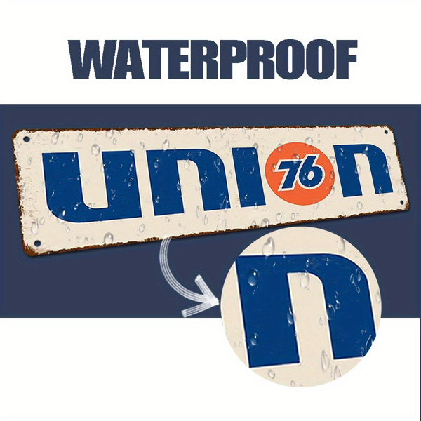 CIFbuy 复古 Union76 金属铝制标牌乡村风墙面装饰车库酒吧室内外壁挂（TikTok、temu 下自提）-3