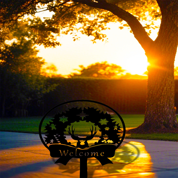 CIFbuy复古庭院圣诞装饰牌 户外节日花园庭院草坪标志牌（TikTok、temu下自提）-2