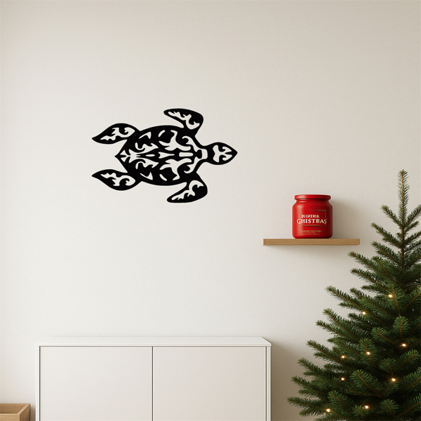 CIFbuy复古金属海龟可移除墙贴 海洋艺术装饰家居(TikTok、temu下自提)-1