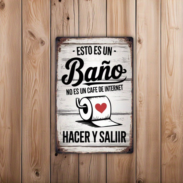 CIFbuy 西班牙乡村风复古金属标牌铁艺墙面装饰挂牌多用途厨房花园装饰牌（TikTok、temu 下自提）-5