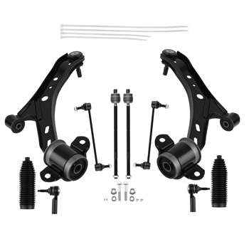 Set of 10 Suspension Front Lower Control Arms Tie Rod fit for Ford Mustang 2005-2010