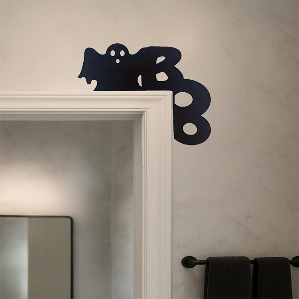 CIFbuy幽灵门挂饰万圣节门饰卧室客厅装饰墙贴趣味挂件(TikTok、temu下自提)-5