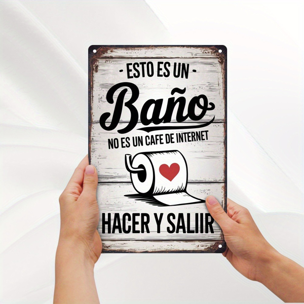 CIFbuy 西班牙乡村风复古金属标牌铁艺墙面装饰挂牌多用途厨房花园装饰牌（TikTok、temu 下自提）-3