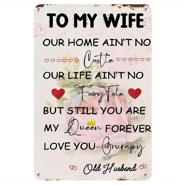 CIFbuy 浪漫爱情留言铁艺墙饰心形花体字房间婚礼情人节节日壁挂装饰（TikTok、temu 下自提）-1