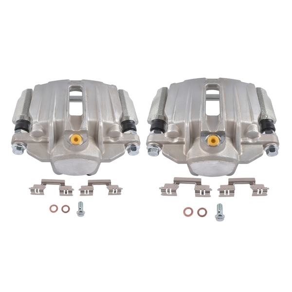 刹车钳 Rear Left and Right Brake Caliper with Bracket Fit for Chevy Astro GMC Safari Yukon Silver 2Pcs-2