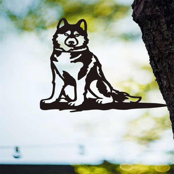 CIFbuy 乡村风格农舍铁制狗猫肖像立体墙饰，适用于室内和室外装饰（可在TikTok、temu平台自提）-3