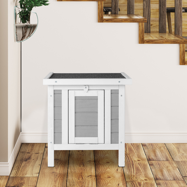 20in  可开屋顶 防水  灰色 变色 黑色沥青屋顶 杉木 木鸡兔笼-10