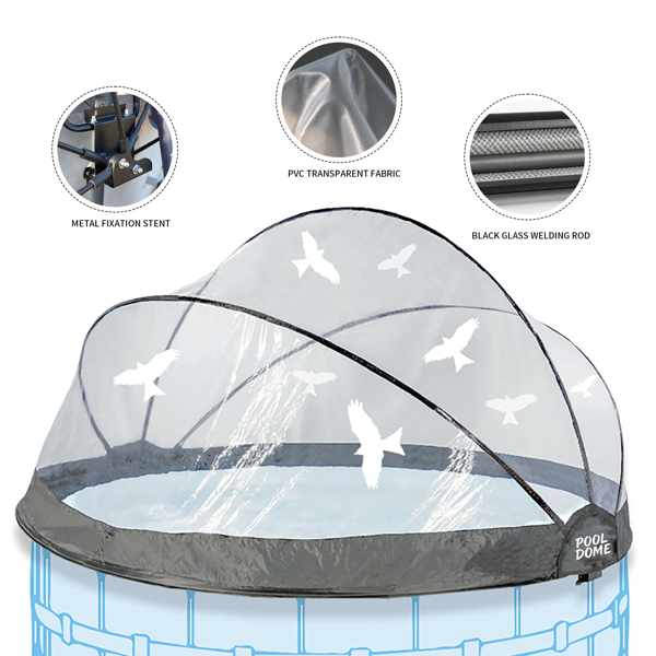 12英尺圆形多功能全天候泳池罩，适用于室外泳池，兼容清洁水和温水框架泳池--不支持self-pick up且不支持指定仓库发货-4