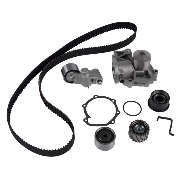 正时水泵套装 Engine Timing Belt Tensioner and Water Pump Kit Fits for Subaru Forester Impreza Outback Saab 9-2x 2.2L 2.5L H4 1999-2006-1