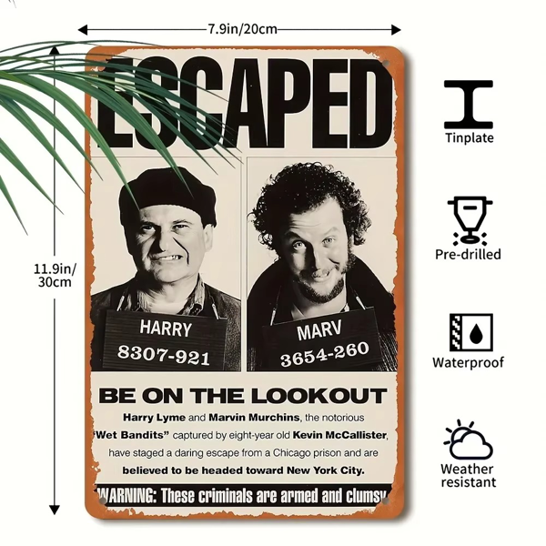 CIFbuy 复古小鬼当家金属铁皮海报酒吧餐厅墙面装饰（TikTok、temu 下自提）-3