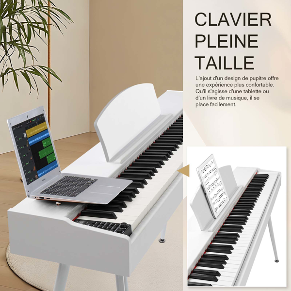 【AM不售卖】GDP-203 88键重锤键盘 嵌入式支架款 白色 电钢琴 德法-4
