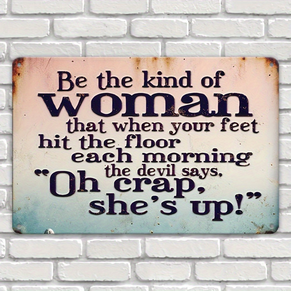 CIFbuy 讽刺风复古金属标牌创意墙面装饰挂牌个性女士专属装饰牌（TikTok、temu 下自提）-7