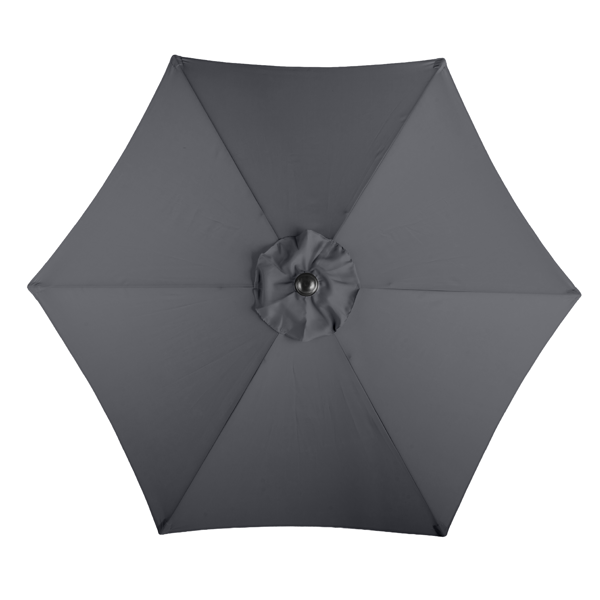 7.5FT 灰色 转向头 圆形 太阳伞 涤纶布 6铁伞骨 铁中柱-7