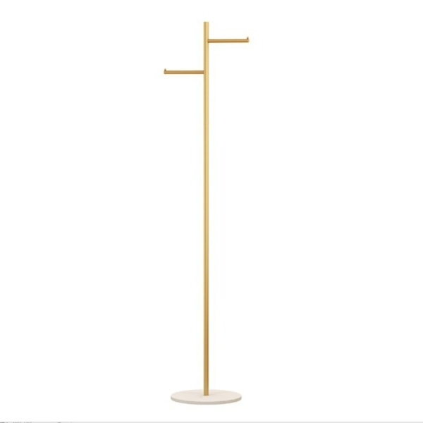 Clothing Rack, Golden Metal Freestanding Heavy Duty Clothes Rack with Marble Base, Multipurpose Garment Hanger for Bedroom, Hat, Scarf, Jacket-1