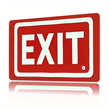 CIFbuy2D 平面复古应急出口铝制标牌金箔雕刻墙面装饰（TikTok、temu 下自提）