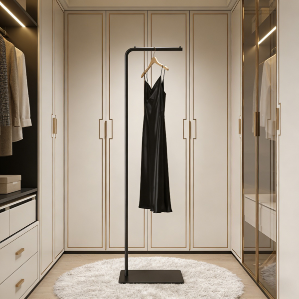 Clothing Rack, Golden Metal Freestanding Heavy Duty Clothes Rack with Marble Base, Multipurpose Garment Hanger for Bedroom, Hat, Scarf, Jacket-9