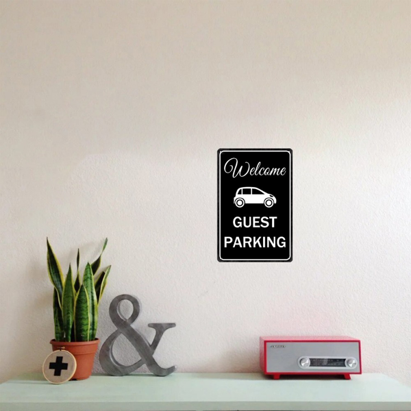 CIFbuy 复古欢迎客车金属锡牌黑白车库商店办公室户外墙面装饰（TikTok、temu pick-up service）-6