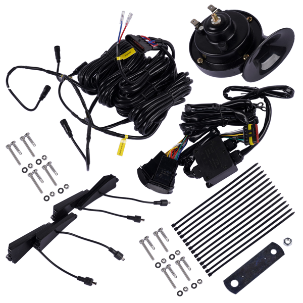 转向灯套件 UTV Turn Signal Kit w/ 110D Horn Street Legal Rocker Switch Triangle LED Lights Replacement for Polaris, Can-Am, Teryx, CFMoto-5