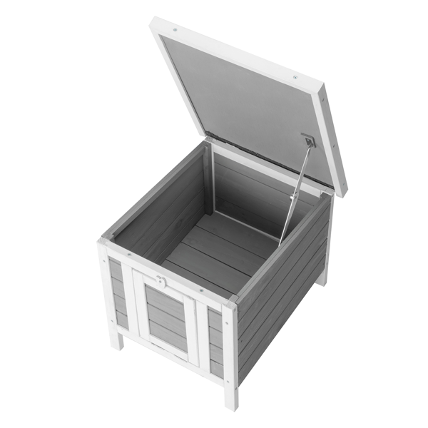 20in  可开屋顶 防水  灰色 变色 黑色沥青屋顶 杉木 木鸡兔笼-3