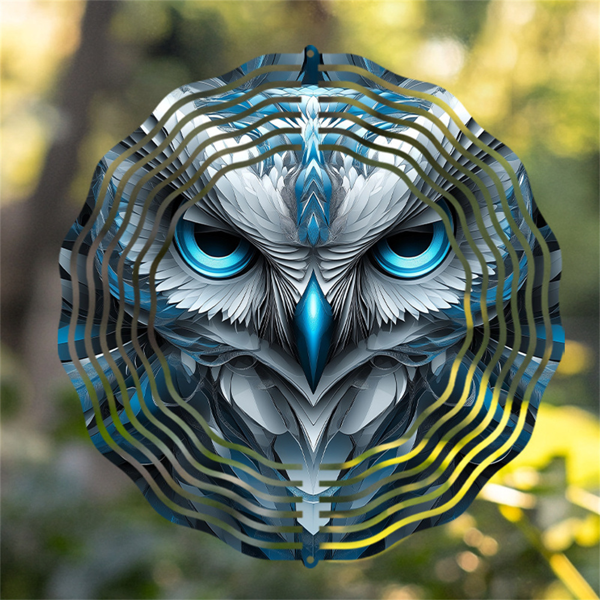 CIFbuy10英寸鹰纹艺术旋转挂风铃阳台庭院装饰品夏季礼物(TikTok、temu下自提)-4