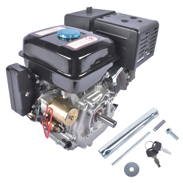 A3 四冲程 389cc 13HP OHV水平轴电启动汽油发动机黑色 4 Stroke 13HP 389cc Gas Engine with Electric Start, Go Kart Engine Horizontal Shaft OHV Gas Motor, Gas Powered Multi-Use Engine Black-3