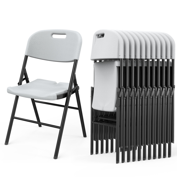 4pcs 白色 吹塑弧背座椅款 庭院吹塑折叠椅-15