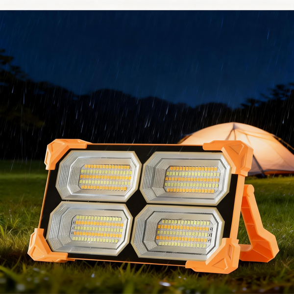 便携式LED太阳能工作灯，无级调光，工地电池可充电LED落地灯，飓风应急工作灯-8