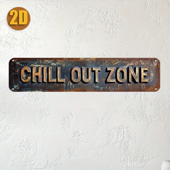 CIFbuy 放松区复古铝制标牌镂空字母乡村风墙面装饰卧室悬挂装饰牌（TikTok、temu 下自提）