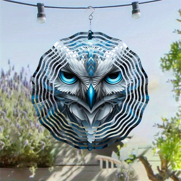 CIFbuy10英寸鹰纹艺术旋转挂风铃阳台庭院装饰品夏季礼物(TikTok、temu下自提)-3